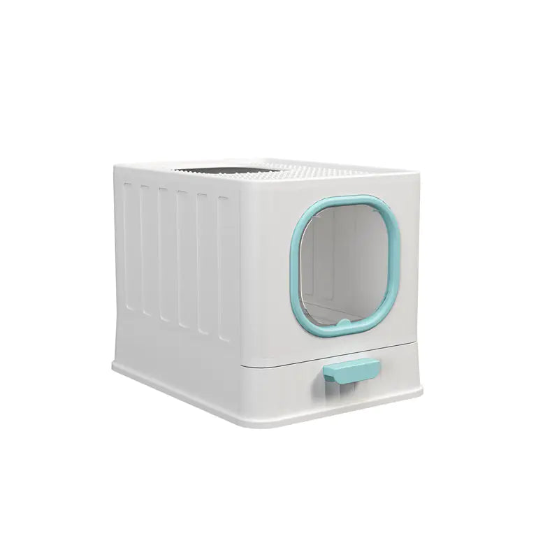 Caja de Arena Plegable y Cerrada para Gatos
