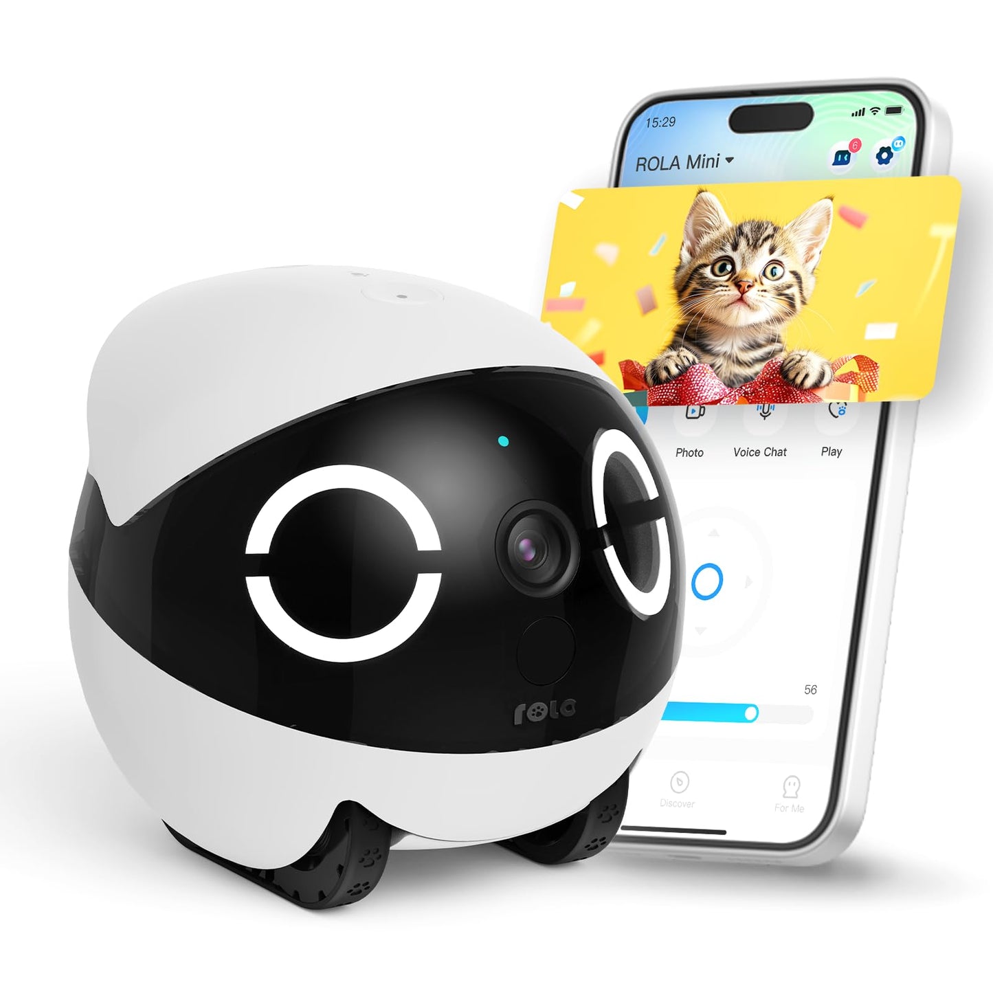 Cámara Robot para Mascotas Enabot EBO ROLA Mini – Blanca