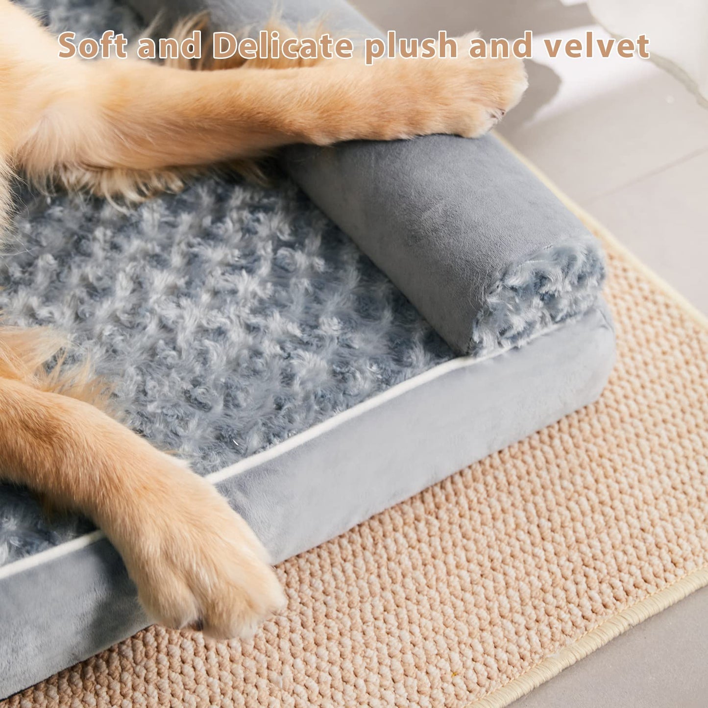 BFPETHOME Cama Ortopédica Premium para Perros Medianos y Grandes