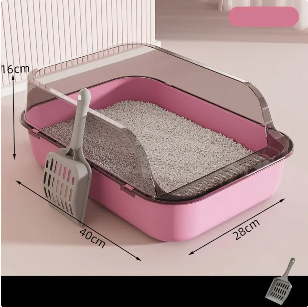 Caja de Arena para Gatos Semi-Cerrada