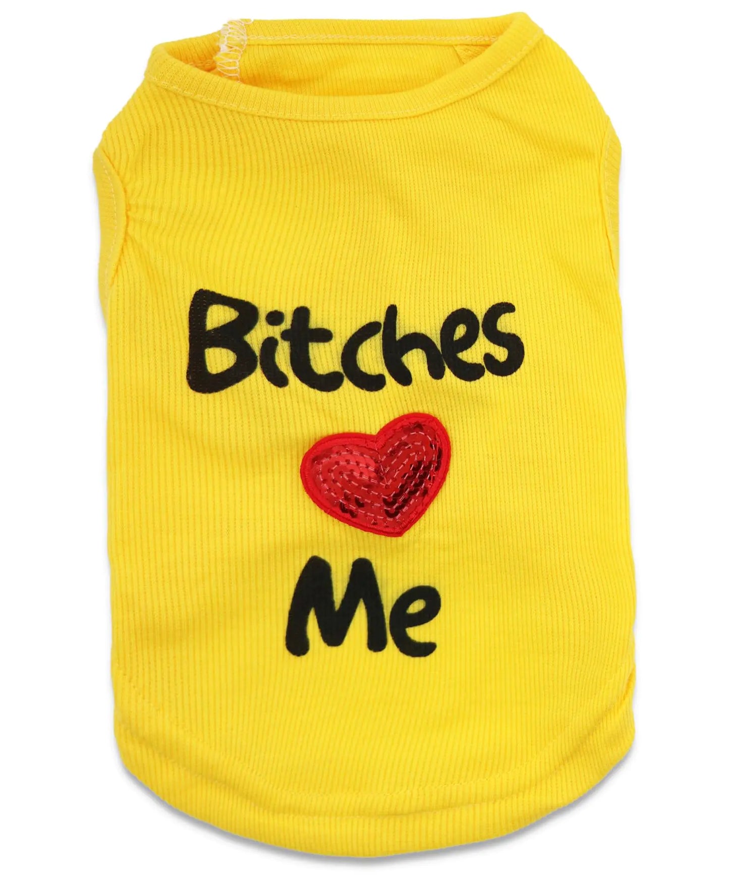 Camiseta para Gatos y Perros Pequeños "Bitches Love Me"