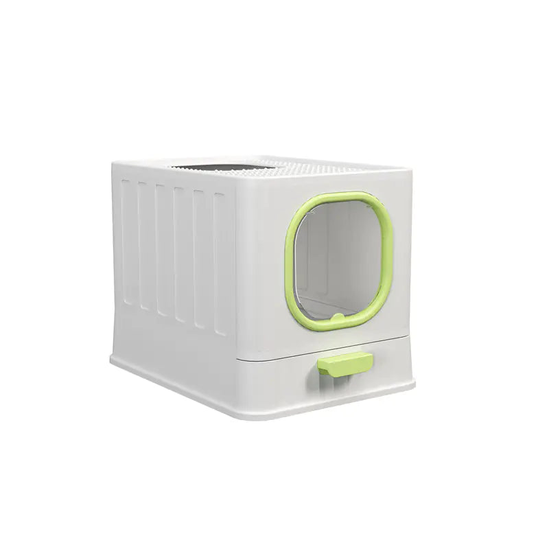 Caja de Arena Plegable y Cerrada para Gatos
