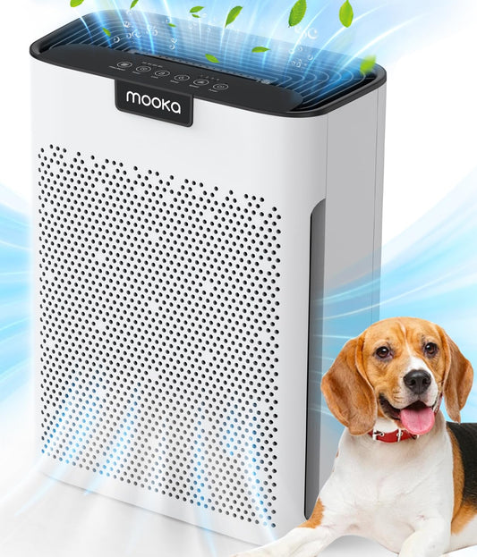 MOOKA - Purificadores de aire para mascotas y espacios grandes (Hasta 2200 ft²)