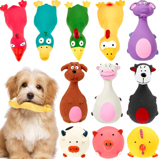 11 Pcs Juguetes de Perro Chirriantes de Látex Suave