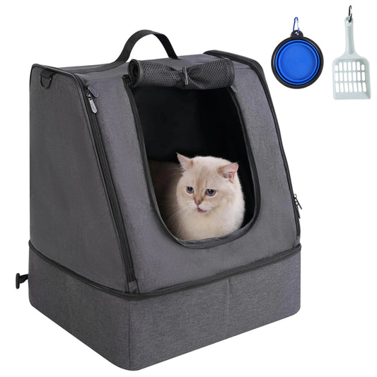 Caja de Arena Portátil para Gatos con Bolsa Impermeable